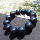 56 gram 12 Beads Mala Bracelet Indonesian Cherry Red Blue Amber 20 mm for Healing B20M21