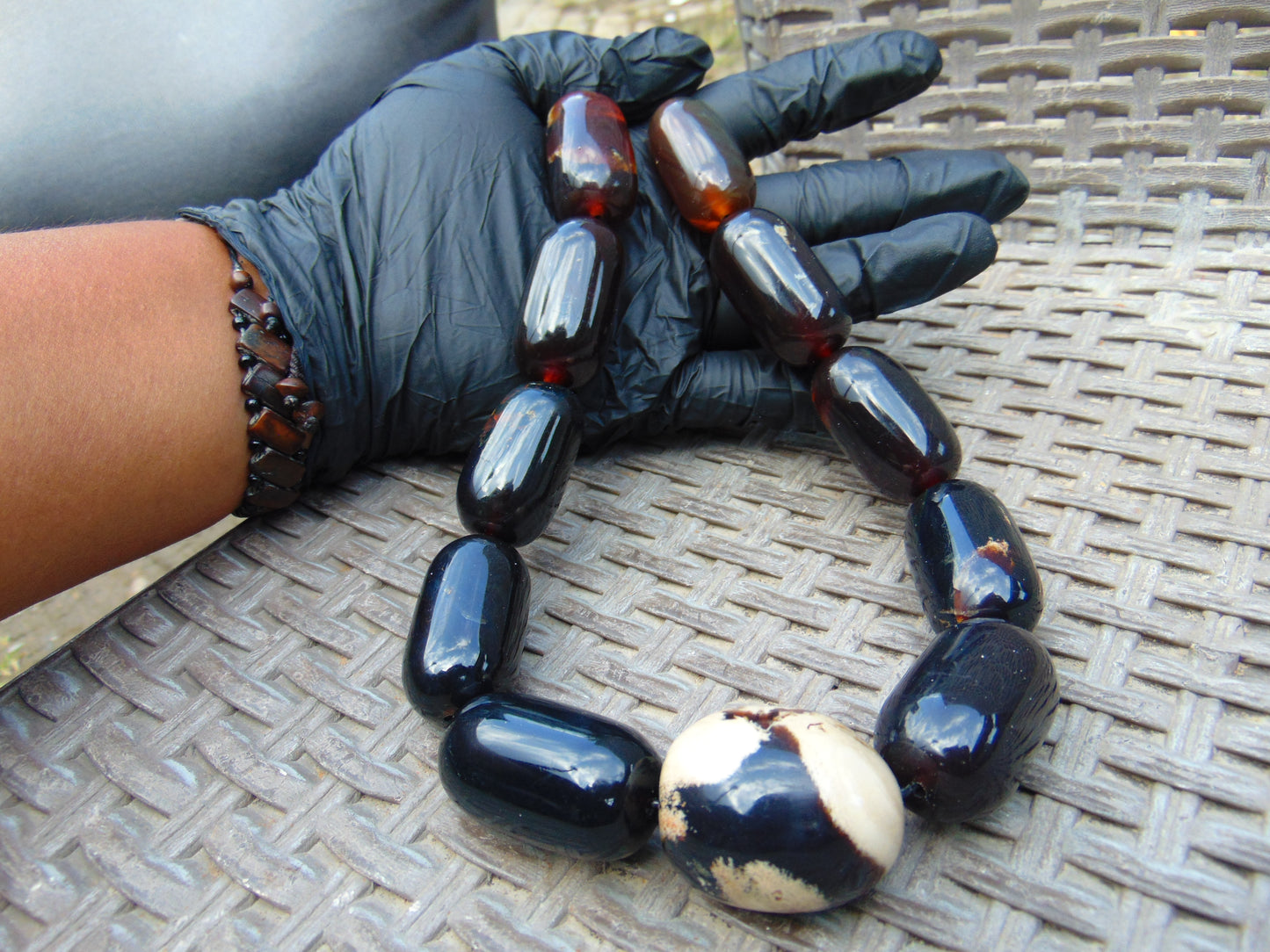136 gram Small Beads Combination Necklace Indonesian Amber for Healing A11k164