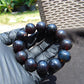 56 gram 12 Beads Mala Bracelet Indonesian Cherry Red Blue Amber 20 mm for Healing B20M21