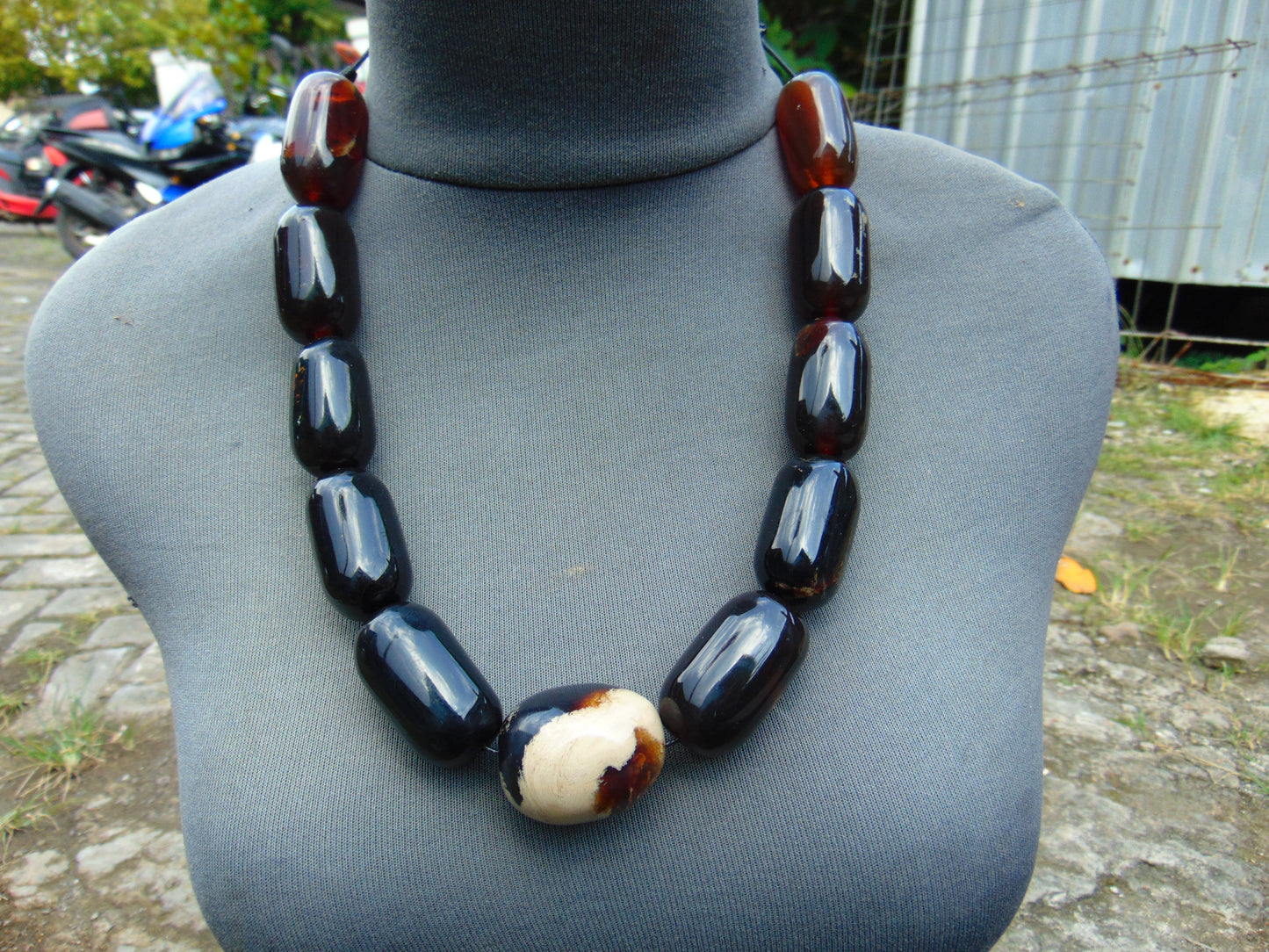 136 gram Small Beads Combination Necklace Indonesian Amber for Healing A11k164