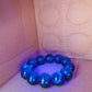 56 gram 12 Beads Mala Bracelet Indonesian Cherry Red Blue Amber 20 mm for Healing B20M21