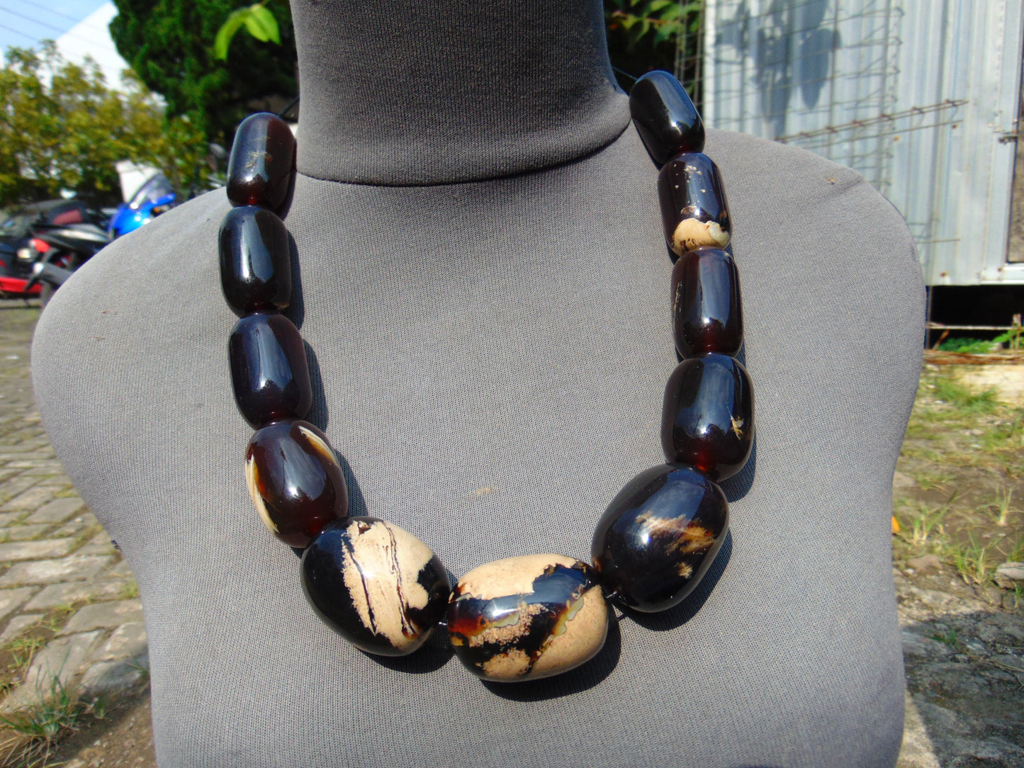 169 gram Small Beads Combination Necklace Indonesian Amber for Healing A11k169