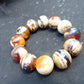 56 gram 12 Beads Mala Bracelet Indonesian White Amber 20 mm for Healing B20M14