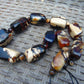 151 gram Small Beads Combination Necklace Indonesian white Blue Amber for Healing S11K165