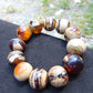 56 gram 12 Beads Mala Bracelet Indonesian White Amber 20 mm for Healing B20M14