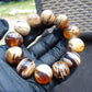 56 gram 12 Beads Mala Bracelet Indonesian White Amber 20 mm for Healing B20M14