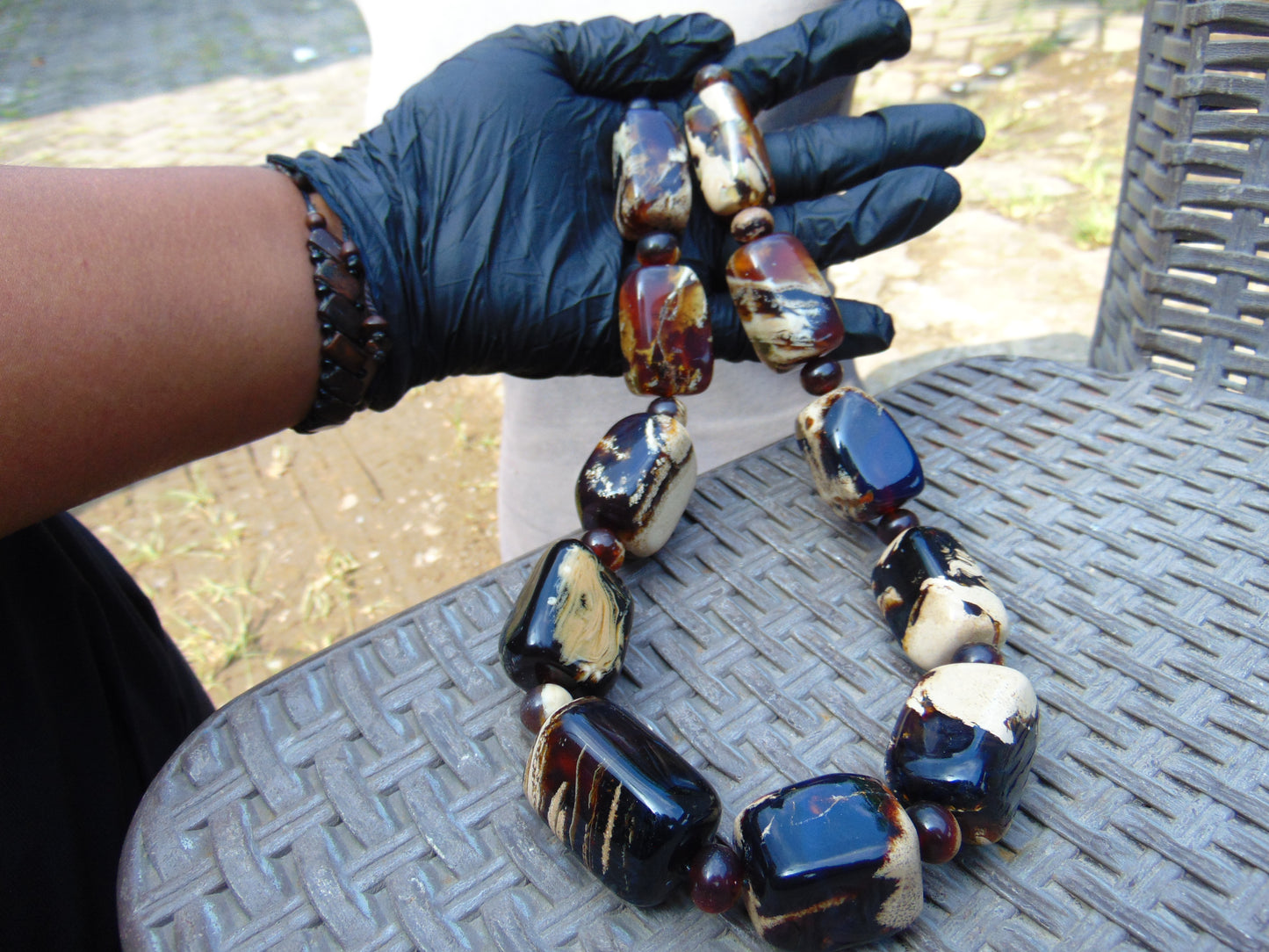 151 gram Small Beads Combination Necklace Indonesian Amber for Healing A11k165