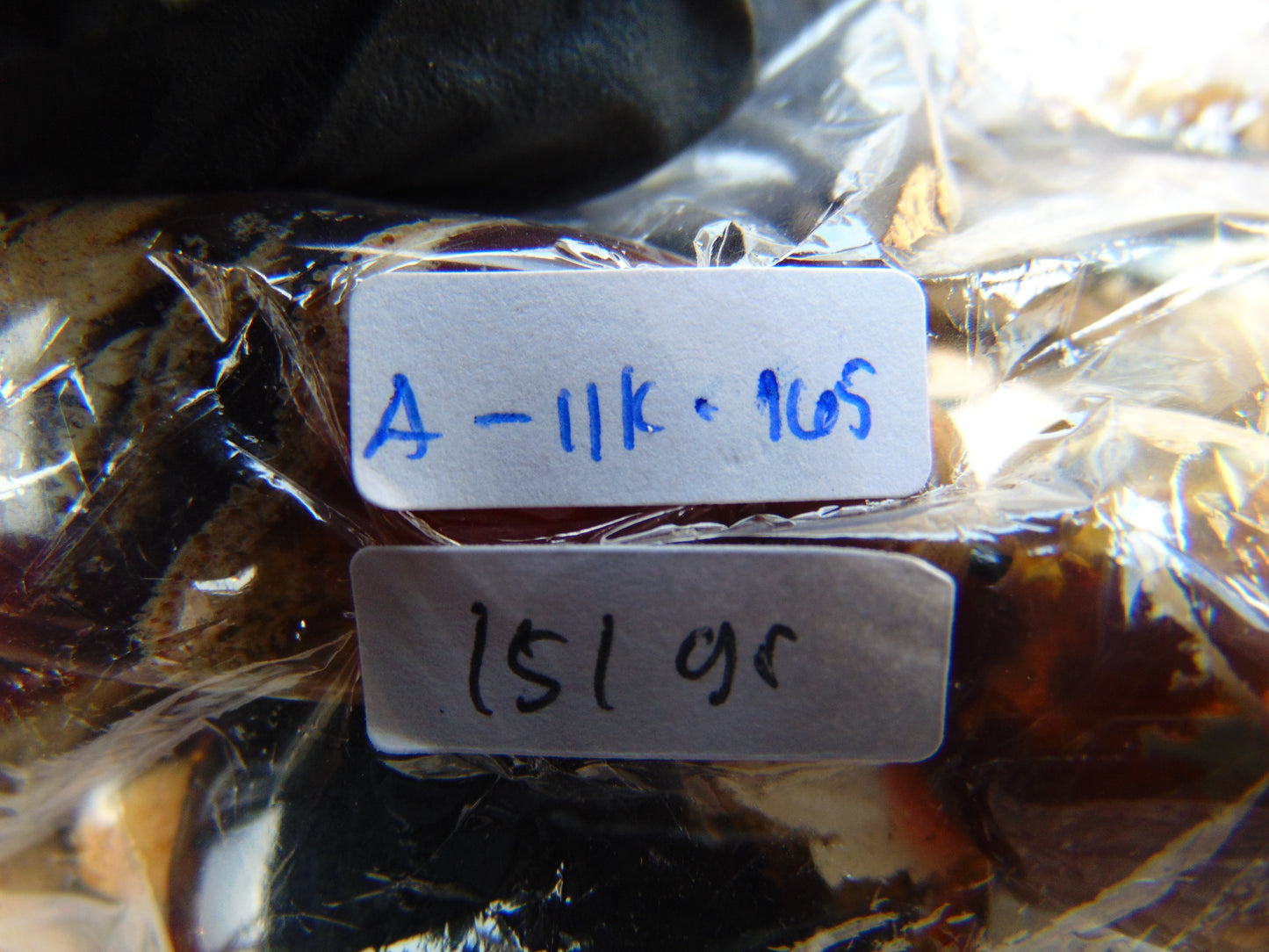 151 gram Small Beads Combination Necklace Indonesian white Blue Amber for Healing S11K165