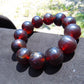 56 gram 12 Beads Mala Bracelet Indonesian Cherry Red Amber 20 mm for Healing B20M17