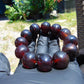 56 gram 12 Beads Mala Bracelet Indonesian Cherry Red Amber 20 mm for Healing B20M17