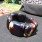 97 gr 7 Square Beads Bangle Indonesian Amber for Healing A7G48