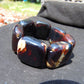 97 gr 7 Square Beads Bangle Indonesian Amber for Healing A7G48
