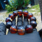 58 gram 12 Beads Mala Bracelet Indonesian Blue Amber 20 mm for Healing B20M15