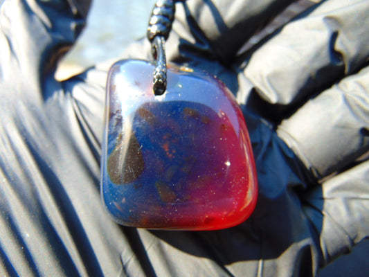 19 gr Pendant 38x33x21 mm Indonesian Blue Amber for Healing PDY59