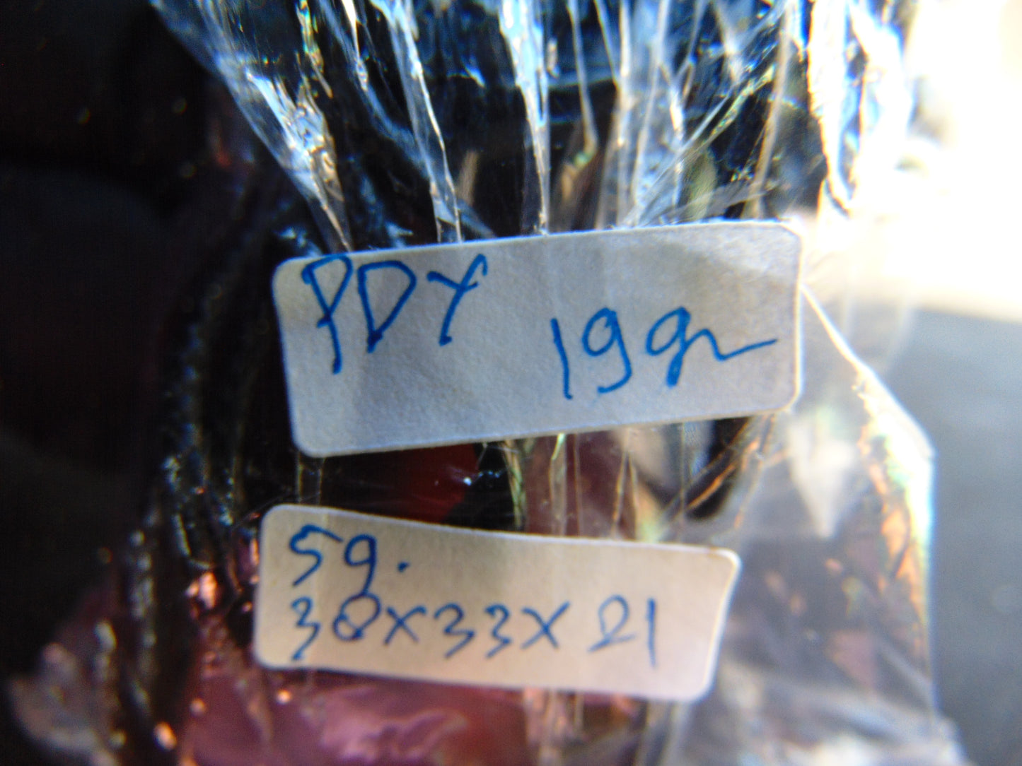 19 gr Pendant 38x33x21 mm Indonesian Blue Amber for Healing PDY59