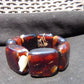 109 gr 7 Square Beads Bangle Indonesian Amber for Healing A7G27