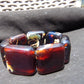 113 gr 7 Square Beads Bangle Indonesian Amber for Healing A7G41