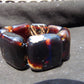 113 gr 7 Square Beads Bangle Indonesian Amber for Healing A7G41