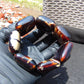 113 gr 7 Square Beads Bangle Indonesian Amber for Healing A7G41