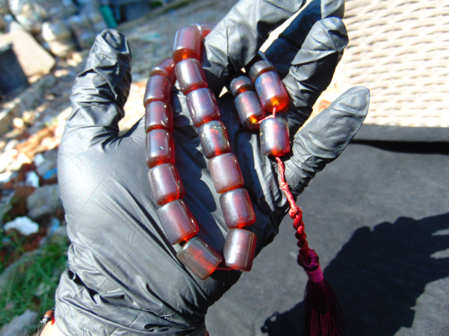 99 gr Komboloi Rosary 22+1 Beads 16x20 mm Indonesian Amber for Healing 26COAR14