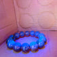 34 gram 14 Beads Mala Bracelet Indonesian Honey Blue Amber 16 mm for Healing B15M5
