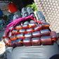 47 gr Komboloi Rosary 22+1 Beads 16x20 mm Indonesian red white Blue Amber for Healing 26COAR6