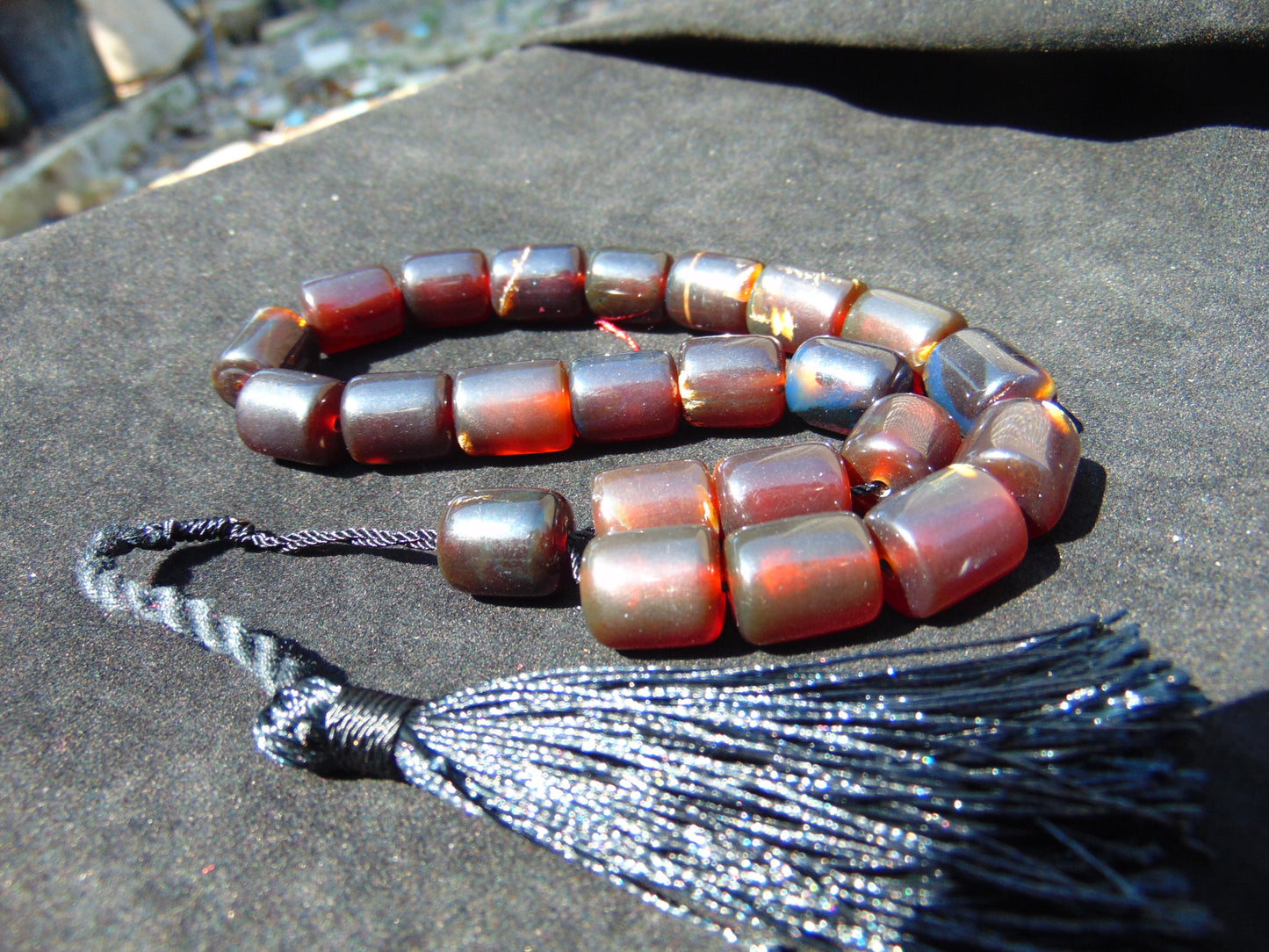 44 gr Komboloi Rosary 22+1 Beads Indonesian Amber for Healing 26COAR21