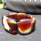 92 gr 7 Square Beads Bangle Indonesian Amber for Healing A7G40