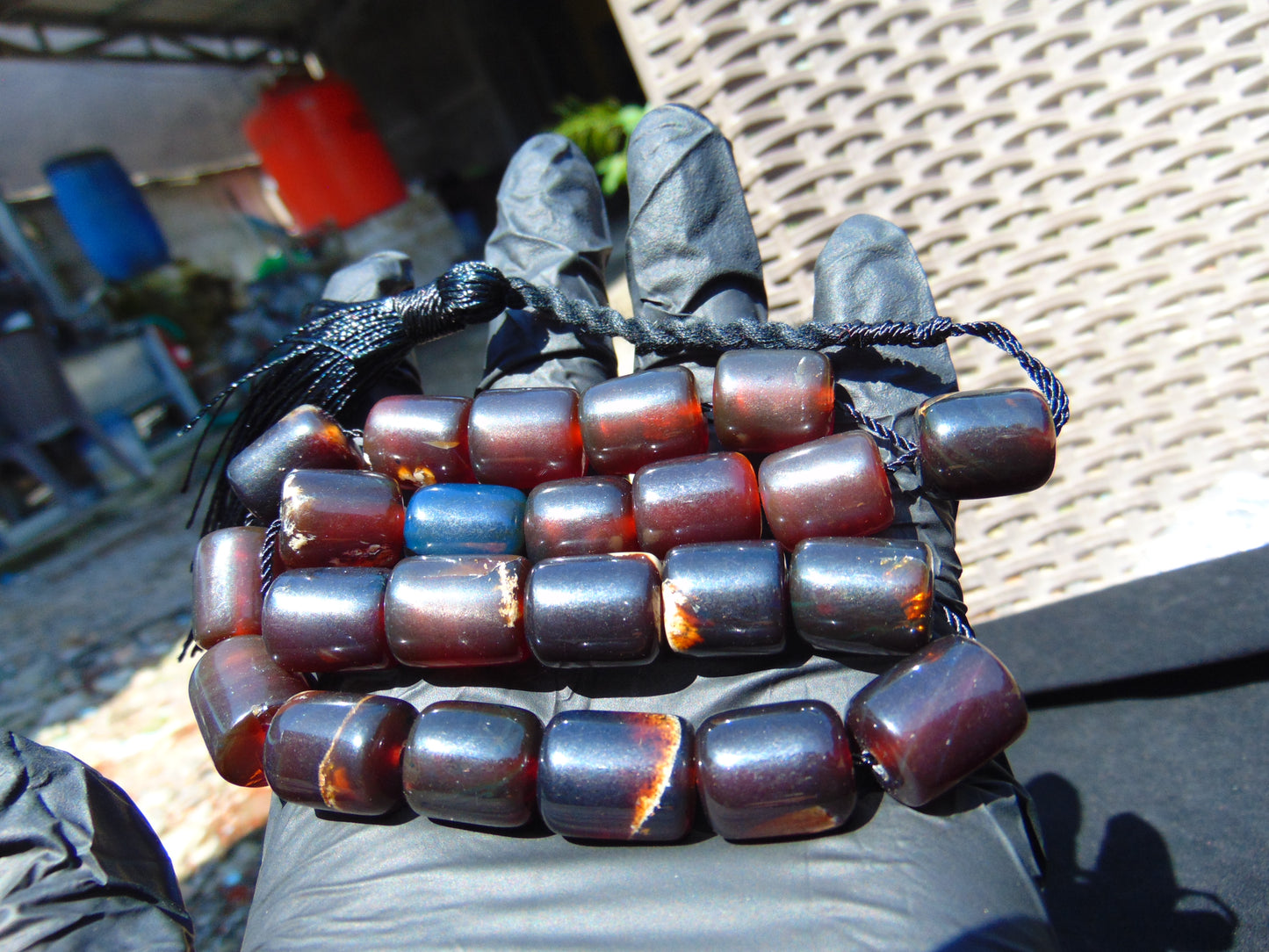 44 gr Komboloi Rosary 22+1 Beads Indonesian Amber for Healing 26COAR21
