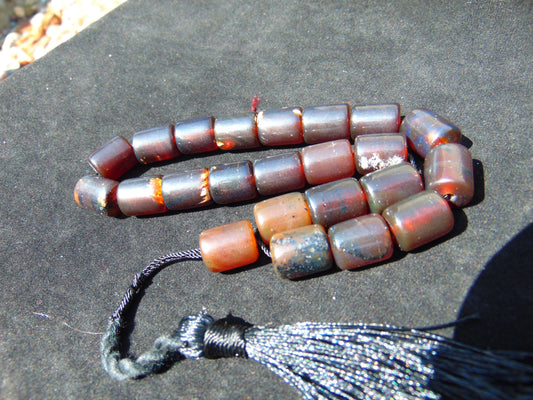 50 gr Komboloi Rosary 22+1 Beads Indonesian Amber for Healing 26COAR11