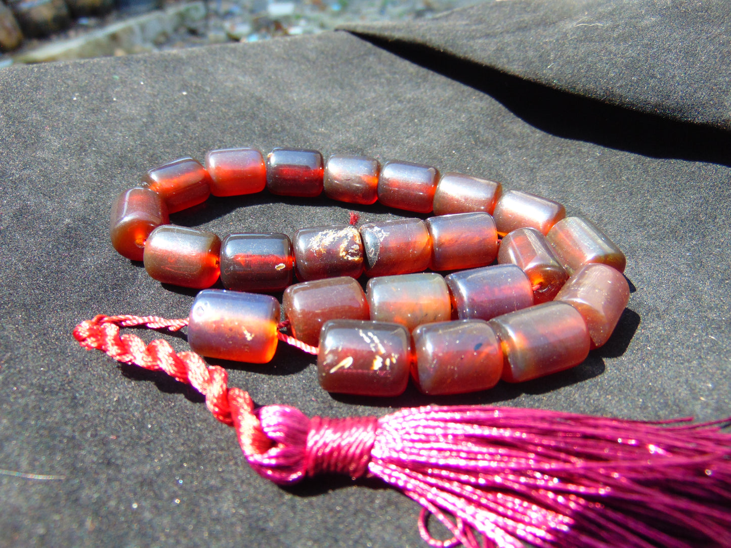 48 gr Komboloi Rosary 22+1 Beads Indonesian Amber for Healing 26COAR19
