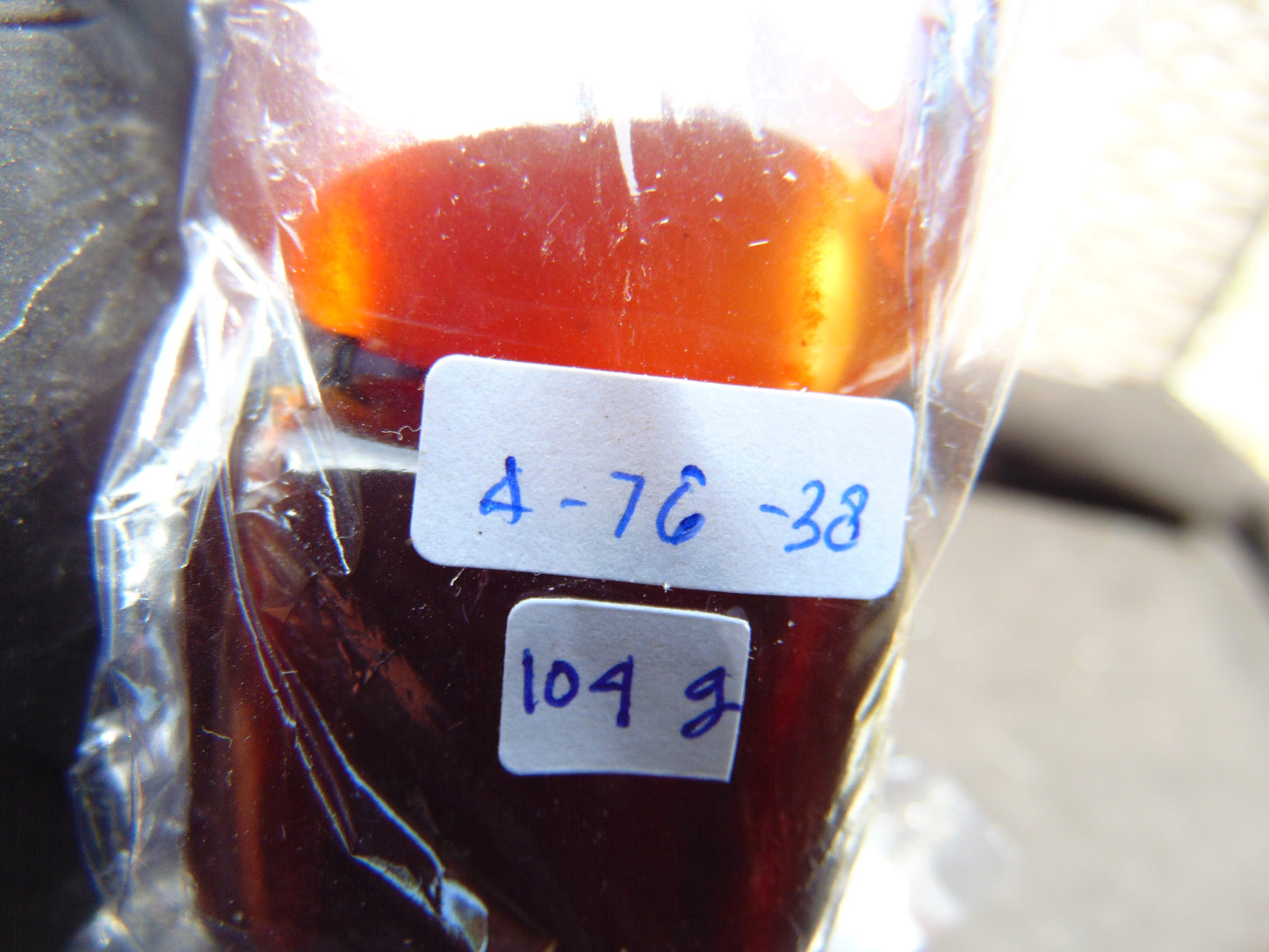 104 gr 7 Square Beads Bangle Indonesian Amber for Healing A7G38