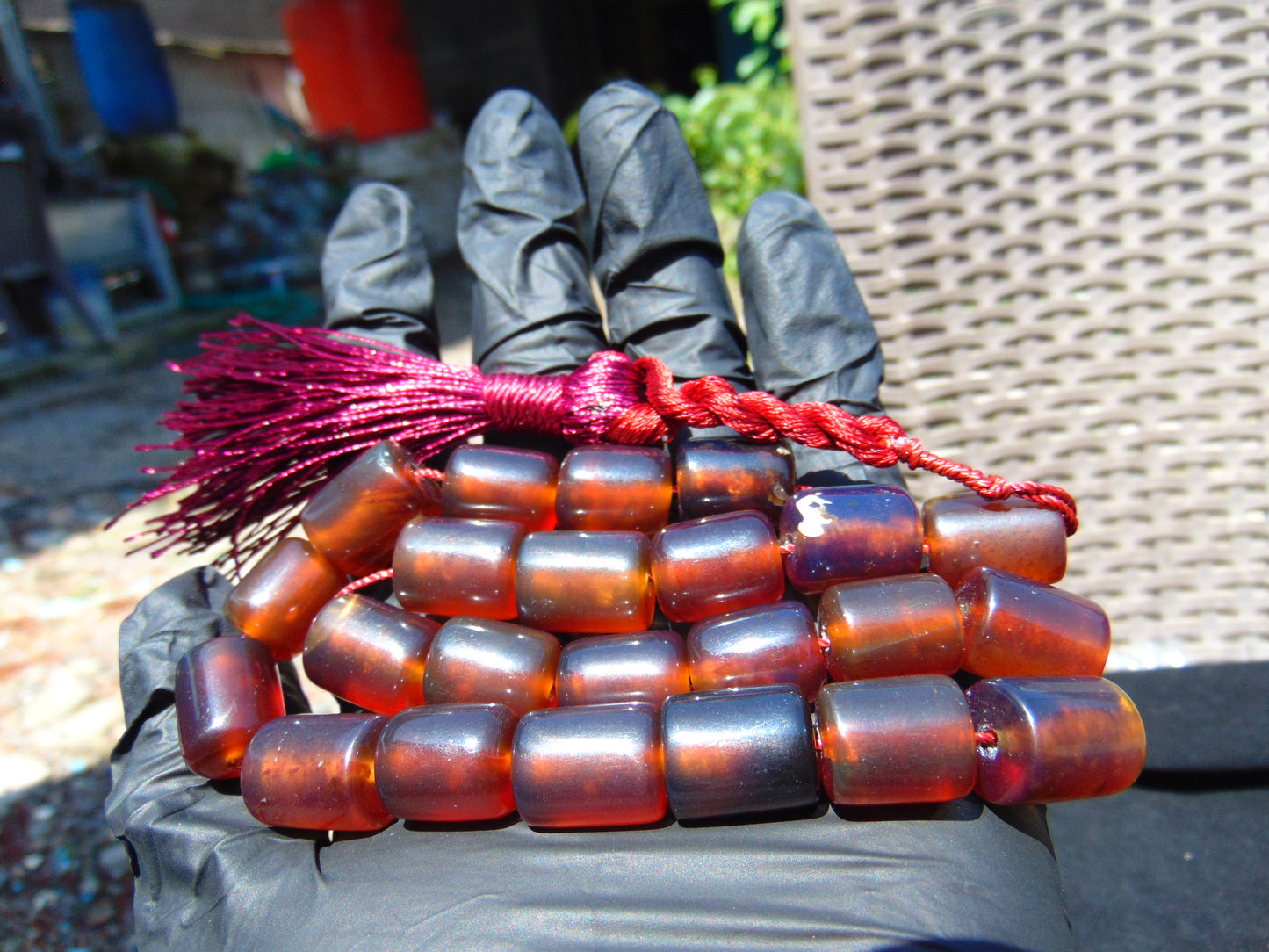 47 gr Komboloi Rosary 22+1 Beads Indonesian Amber for Healing 26COAR18