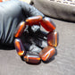 100 gr 7 Square Beads Bangle Indonesian Amber for Healing A7G46