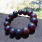 33 gram 14 Beads Mala Bracelet Indonesian Cherry Red Amber 16 mm for Healing B15M9