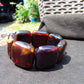 99 gr 7 Square Beads Bangle Indonesian Amber for Healing A7G49