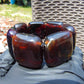 99 gr 7 Square Beads Bangle Indonesian Amber for Healing A7G49