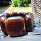 99 gr 7 Square Beads Bangle Indonesian Amber for Healing A7G49