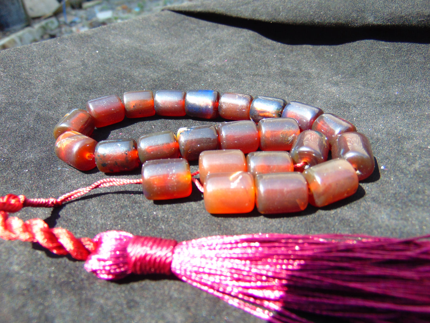 46 gr Komboloi Rosary 22+1 Beads Indonesian Amber for Healing 26COAR16