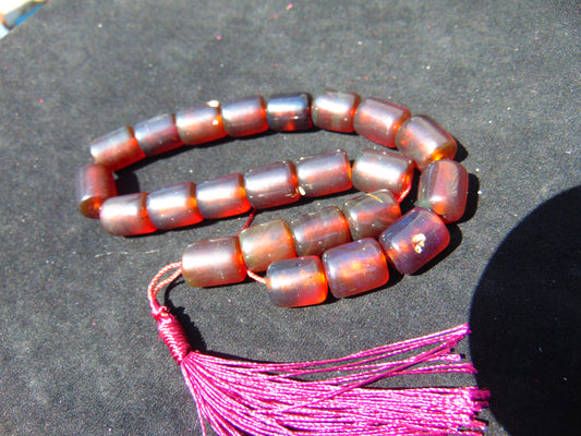 45 gr Komboloi Rosary 22+1 Beads Indonesian Amber for Healing 26COAR10