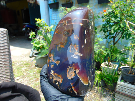 2330 gr full polished 21x13x11 cm Indonesia  Blue Amber for Healing SL14