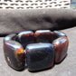 107 gr 7 Square Beads Bangle Indonesian Amber for Healing A7G45