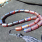 85 gr Komboloi Rosary 22+1 Beads 12x16 mm Indonesian Blue Amber for Healing 26COAR3