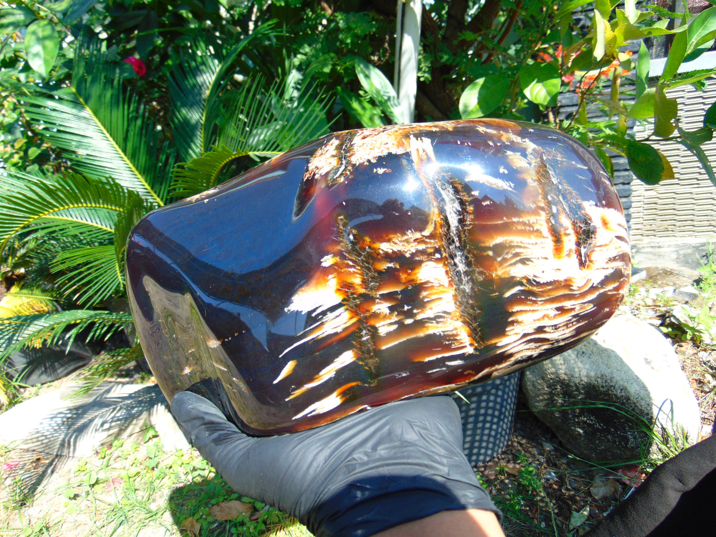 2074 Gr Full Polished Indonesian Purple Amber for Healing AR109
