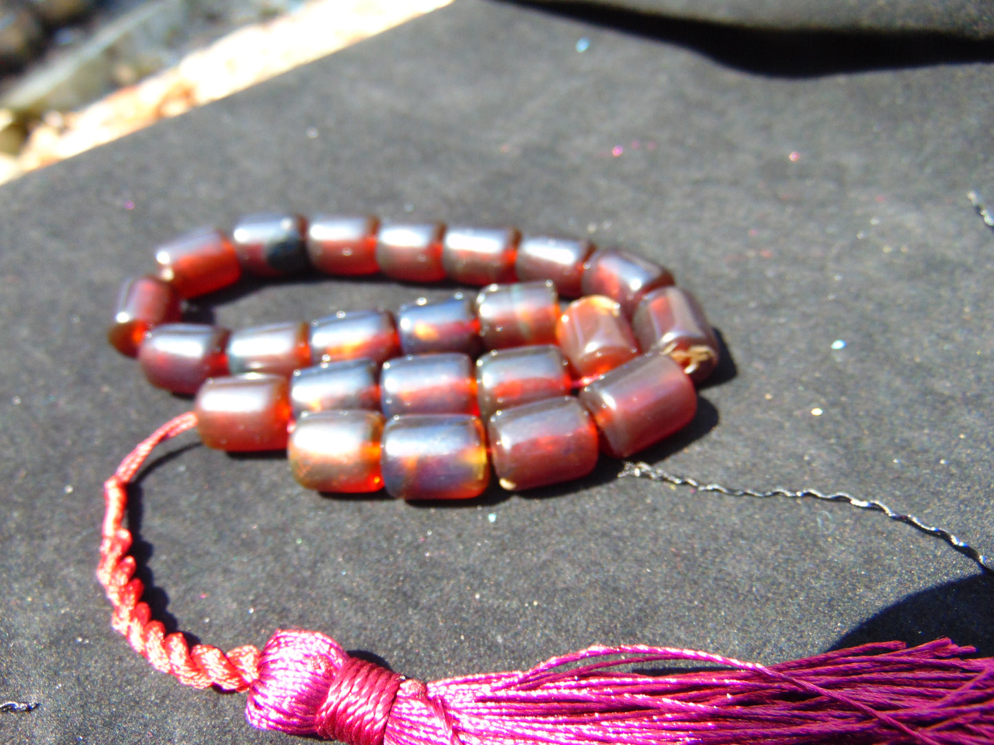 46 gr Komboloi Rosary 22+1 Beads Indonesian Amber for Healing 26COAR20