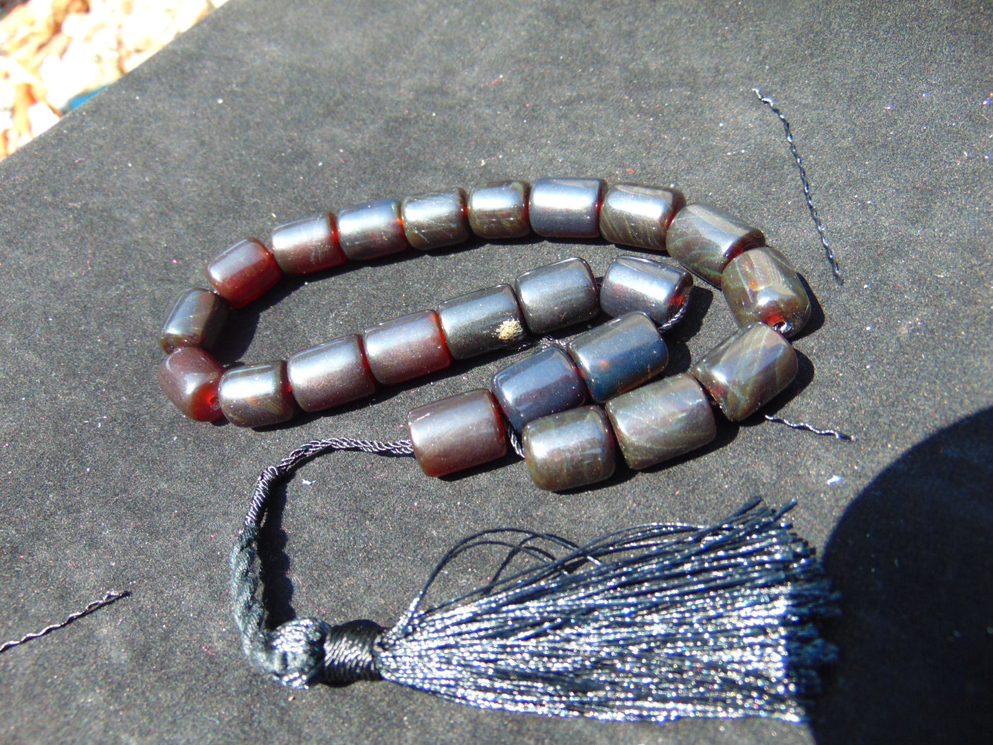 47 gr Komboloi Rosary 22+1 Beads Indonesian Amber for Healing 26COAR17