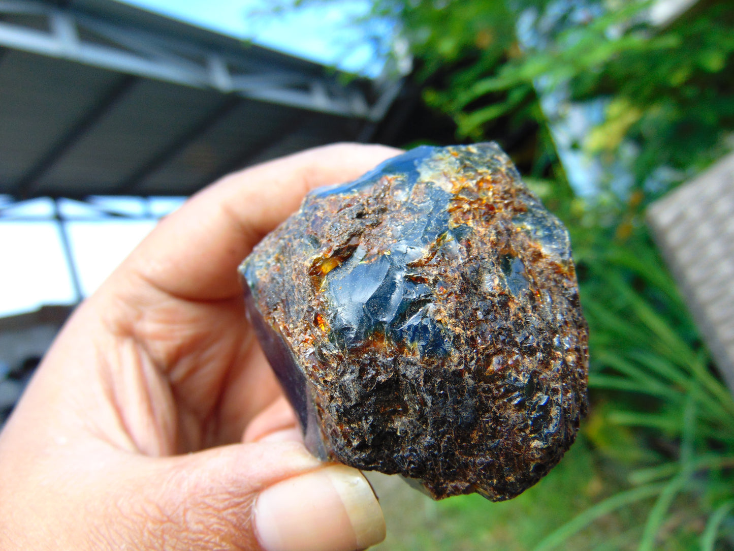 51 gram Rough Raw Indonesian Inclusion Blue Amber for Healing RB360