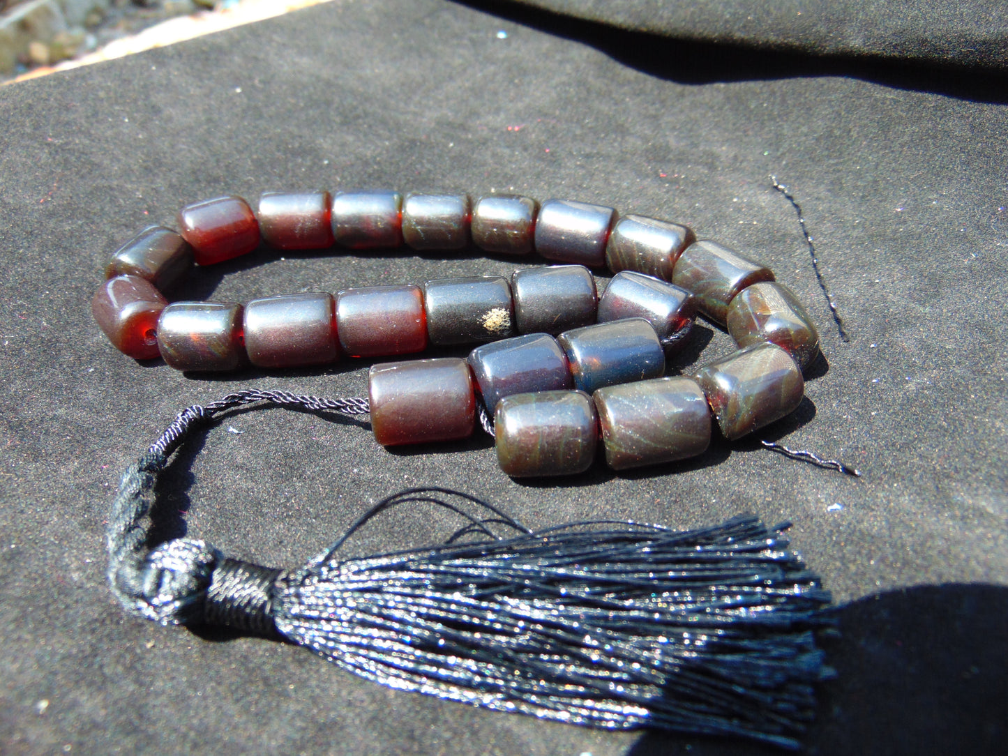 47 gr Komboloi Rosary 22+1 Beads Indonesian Amber for Healing 26COAR17