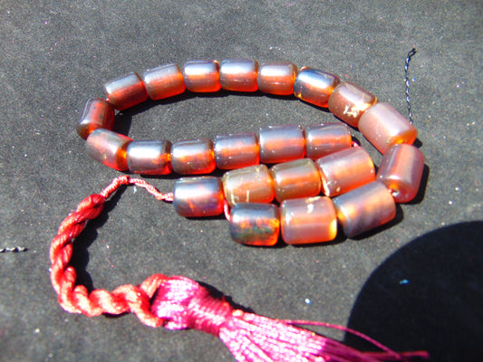 49 gr Komboloi Rosary 22+1 Beads Indonesian Amber for Healing 26COAR22