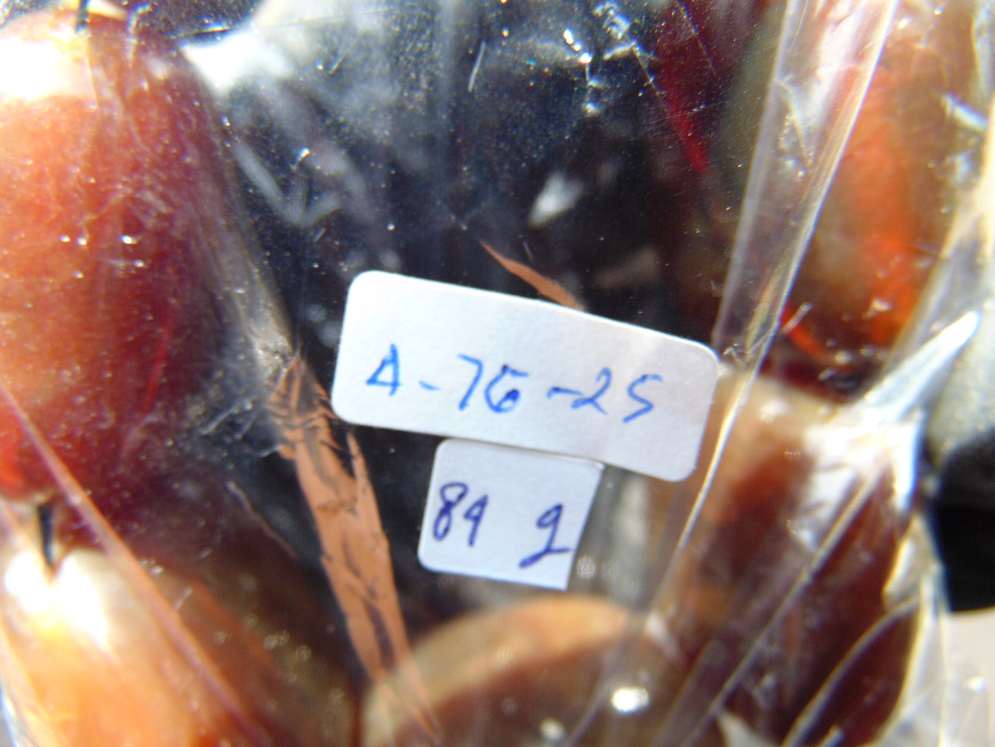 84 gr 7 Square Beads Bangle Indonesian Amber for Healing A7G25